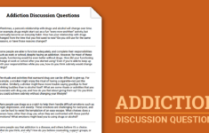 Addiction Discussion Questions Worksheet Therapist Aid