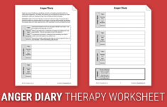 Anger Diary Worksheet Therapist Aid