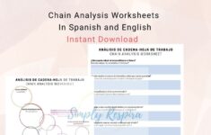 Bilingual Chain Analysis Worksheet DBT Link Analysis CBT Etsy