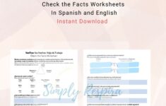 Bilingual Check The Facts Worksheet DBT CBT Worksheet Etsy Australia