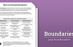 Boundaries Info Sheet Worksheet Therapist Aid