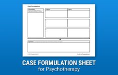 Case Formulation Sheet Worksheet Therapist Aid