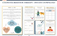 CBT Worksheets Anxiety Relief Therapy Resources Therapy Etsy de