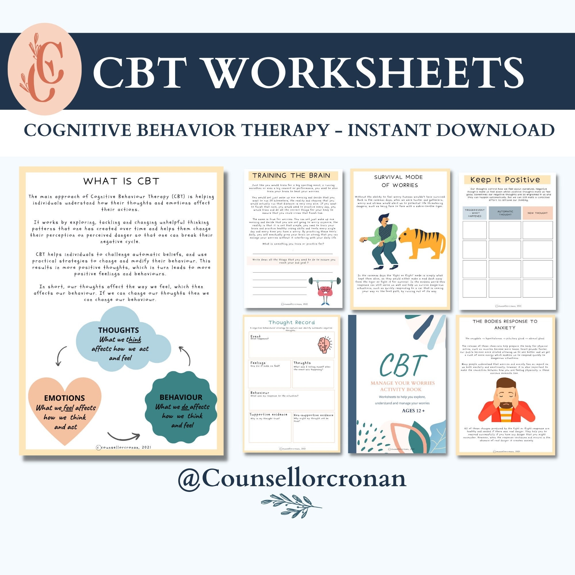 Cbt Worksheets For Therapists