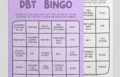 DBT Bingo Card Printable PDF Therapy Resource LindsayBraman