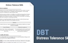 DBT Distress Tolerance Skills Worksheet Therapist Aid