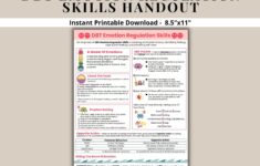 DBT Emotion Regulation Coping Skills Printable Handout Poster Etsy de