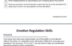 DBT Emotion Regulation Skills Worksheet Therapist Aid Therapy Counseling Dbt Therapy Dialectical Behavior Therapy