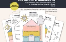 DBT House Worksheets Self Growth Crisis Safety Plan Etsy UK