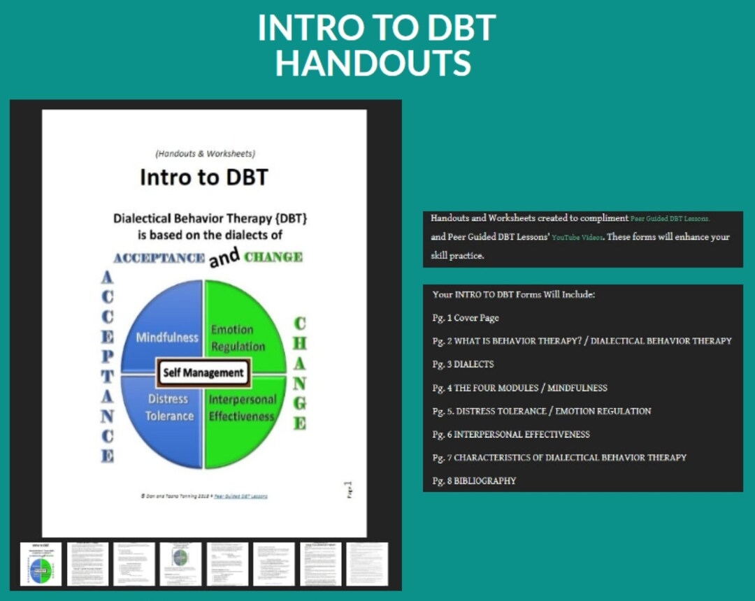 DBT LESSON 0 1 Introduction To Dialectical Behavior Therapy Etsy de