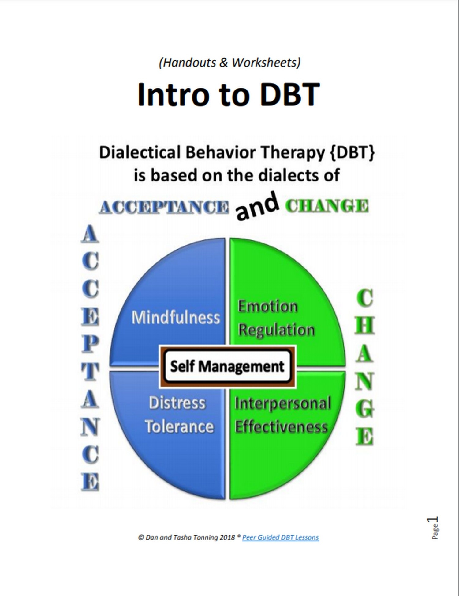 Introduction To DBT Worksheets