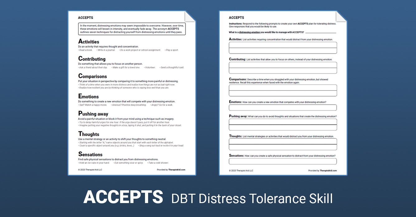 Therapy Aid DBT Worksheets