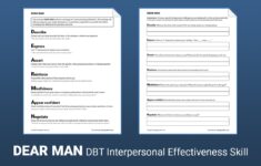 DBT Skill DEAR MAN Worksheet Therapist Aid