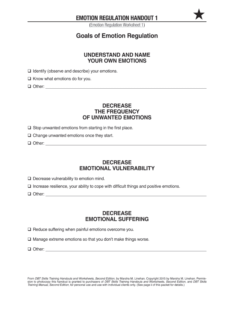 DBT Worksheet For Adults