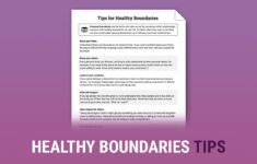 Healthy Boundaries Tips Worksheet Therapist Aid