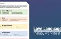 Love Languages Worksheet Therapist Aid