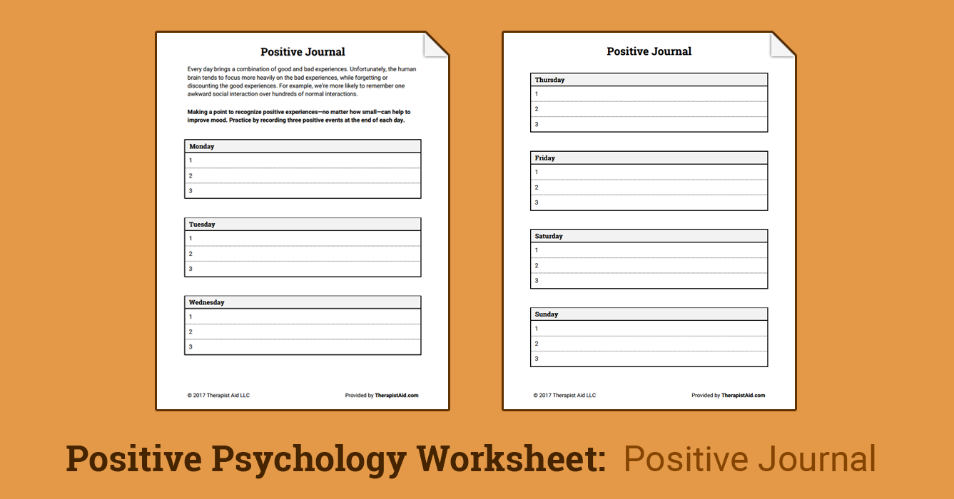Therapist Aid Printable Worksheets