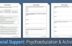 Social Support Worksheet Therapist Aid