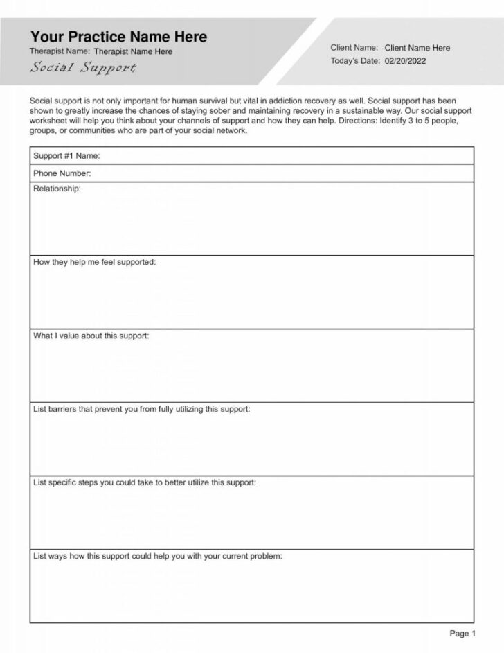 therapy worksheets substance abuse