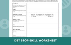 Buy DBT STOP Skill Worksheet Editable Fillable PDF Template For Counselors Psychologists Social Workers Therapists Online In India Etsy