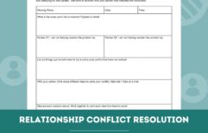 Conflict Resolution Worksheets Bundle Editable Fillable Printable PDF Templates Counselors Psychologists Psychiatrists Therapists Etsy