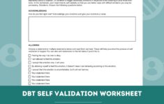 DBT Self Validation Worksheet Editable Fillable PDF Template For Counselors Psychologists Social Workers Therapists Etsy Israel
