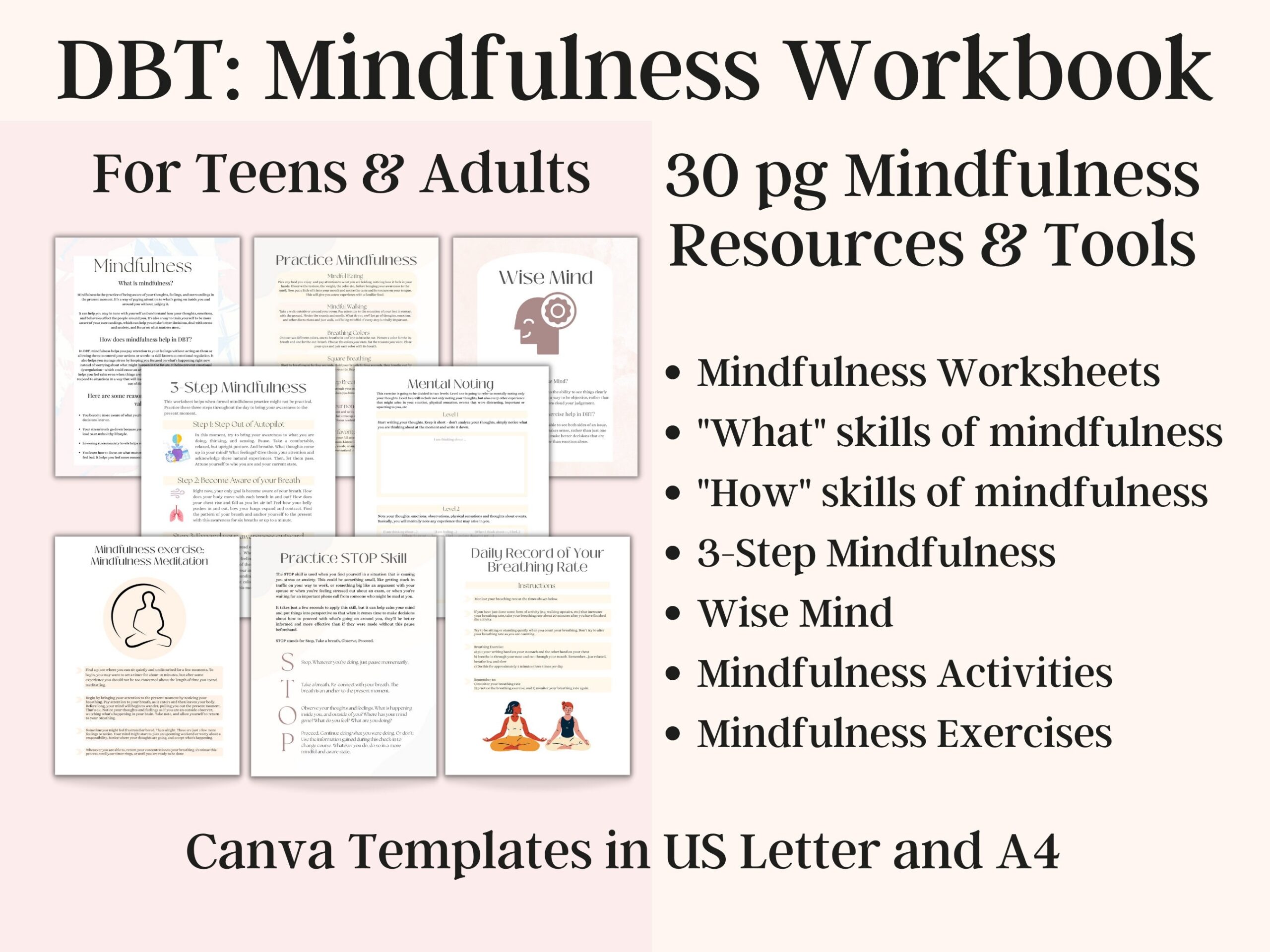 Dbt Mindfulness Worksheet For Adolesents