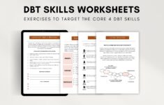 Dialectical Worksheets Therapist Resource Core DBT Skills Therapy Handouts Understanding Emotions For Adults Distress Tolerance Etsy