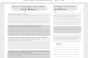 Dbt Interpersonal Effectiveness Worksheet