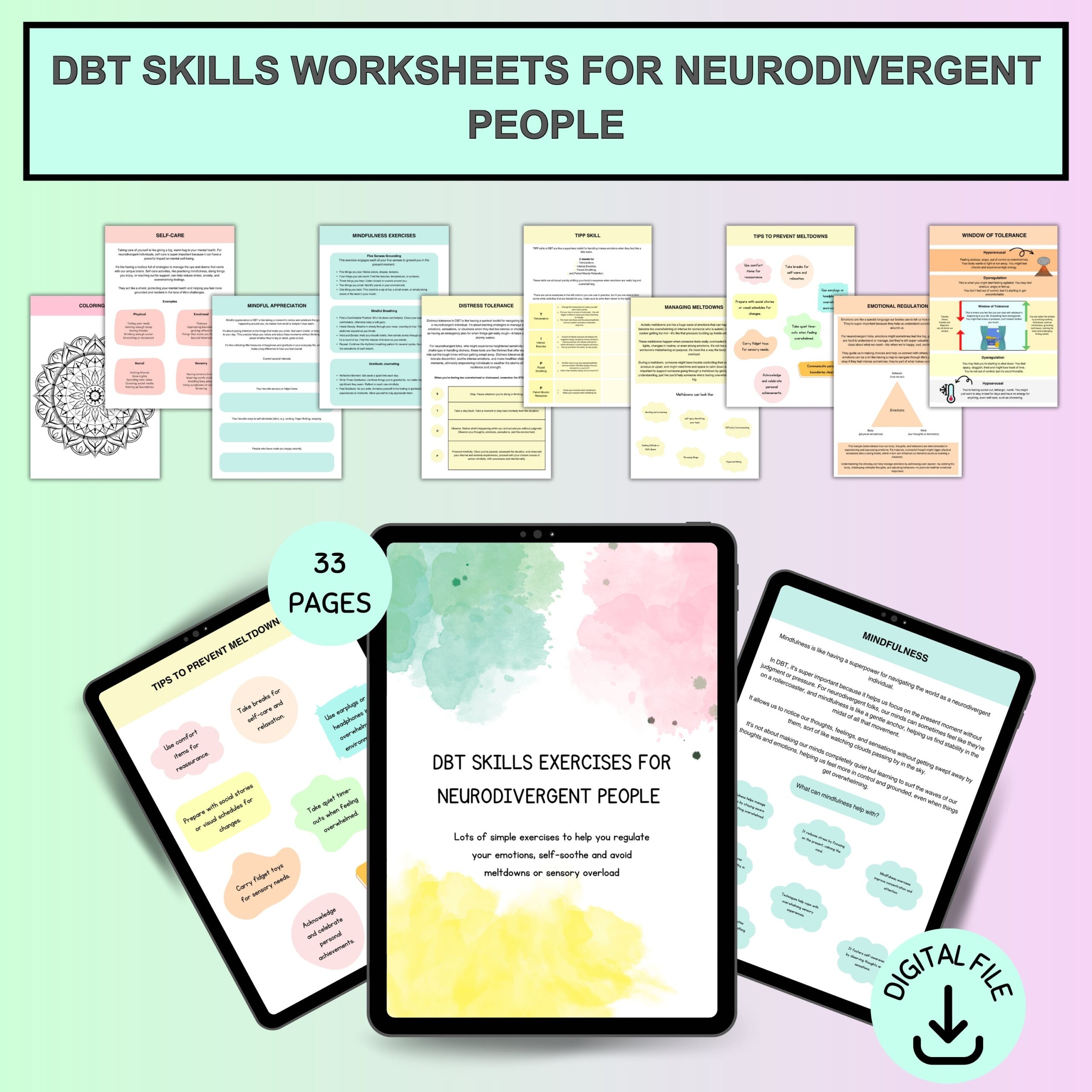 Neurodiversity Dbt Skills Worksheet