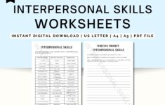 Printable Interpersonal Skills Worksheets Communication Journal CBT Therapy Mental Health DBT Interpersonal Effectiveness PDF Download Etsy