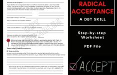 Radical Acceptance Worksheet Etsy