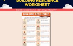 Resilience Worksheet Trauma Coping Skills stress Management ptsd adversity Printable For Kids Teens Trauma Awareness Mental Health Therapy Etsy