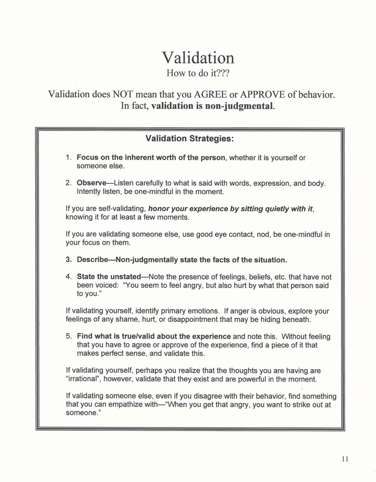 Self Validation Dbt Worksheet