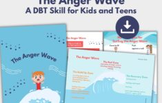 Anger Wave DBT PRINTABLE For Kids And Teens Anger Management Emotional Regulation Worksheets Child Counselling Therapy Coaching Etsy