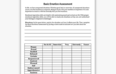 Basic Emotion Assessment Relationship Worksheets Cognitive Distortions Worksheet Therapy Worksheets