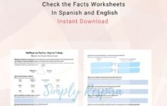 Bilingual Check The Facts Worksheet DBT CBT Worksheet Spanish English Self help Page Therapy Aid Espa ol Spanish Therapy Etsy Sweden