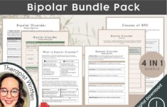 Bipolar Bundle For Therapists Understanding BPD Worksheets Therapy Tools Printable Resource Warning Signs BPD Awareness DBT Tools Etsy
