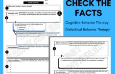 Check The Facts Worksheet CBT And DBT Therapy Printable Etsy Canada Cognitive Therapy Dbt Skills Dbt Therapy