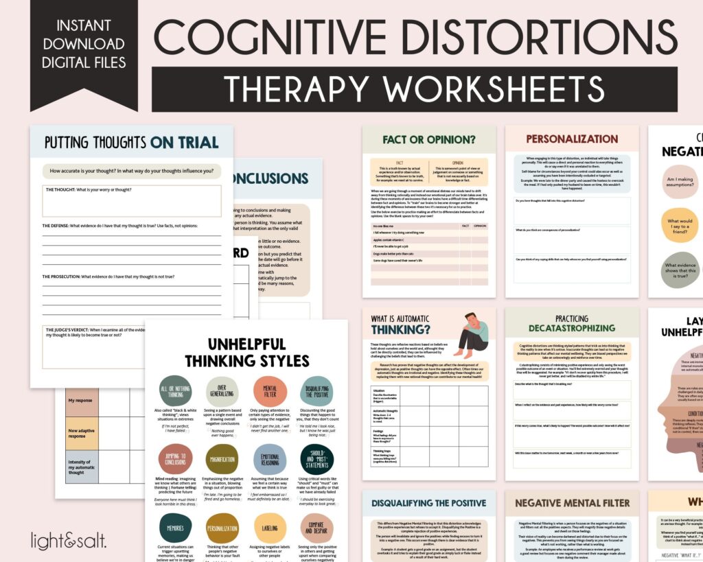 Cognitive Distortions Dbt Worksheet - DBT Worksheets