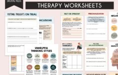 Cognitive Distortions Worksheets Unhelpful Thinking Styles Therapy Worksheets Dbt Coping Skills Cbt Worksheets Thinking Errors Bpd Etsy