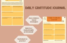 Daily Gratitude Journal Gratitude Printable Mental Health Check In Daily Gratitude Practice Accepting Challenges Etsy