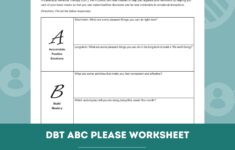 DBT ABC Please Worksheet Editable Fillable PDF Template For Counselors Psychologists Social Workers Therapists Etsy