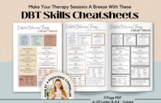 DBT Cheat Sheet Psychology Tool DBT Skills Counselor Tool Distress Tolerance Emotional Regulation Mindfulness Safety Plan Borderline Etsy