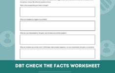 DBT Check The Facts Worksheet Editable Fillable PDF Template For Counselors Psychologists Social Workers Therapists Etsy