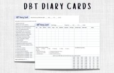 DBT Diary Cards Diary Card Worksheet DBT Skills Tracker Printable Download Etsy