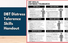 DBT Distress Tolerance Coping Skills Worksheet Handout Therapy Dialectical Behavior Mental Health Counselor Digital Download Etsy