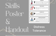 DBT Distress Tolerance TIPP Skills Poster And Handout Etsy Canada Distress Tolerance Distress Tolerance Skills Distress
