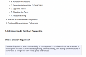 Dbt Emotion Regulation Worksheet 18 Values And Priorities For Homework