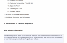 DBT Emotion Regulation Skills PDF Example Free PDF Download